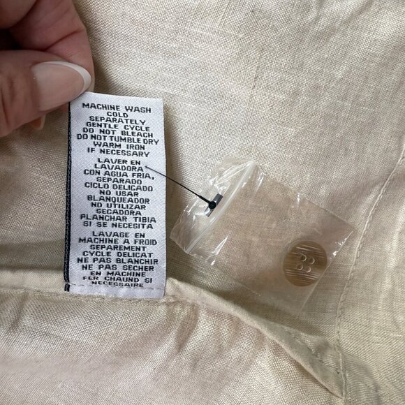 Kut from the Kloth Linen Open Drape Front Vest Coastal Boho Beige Womens XL NEW - Picture 7 of 10